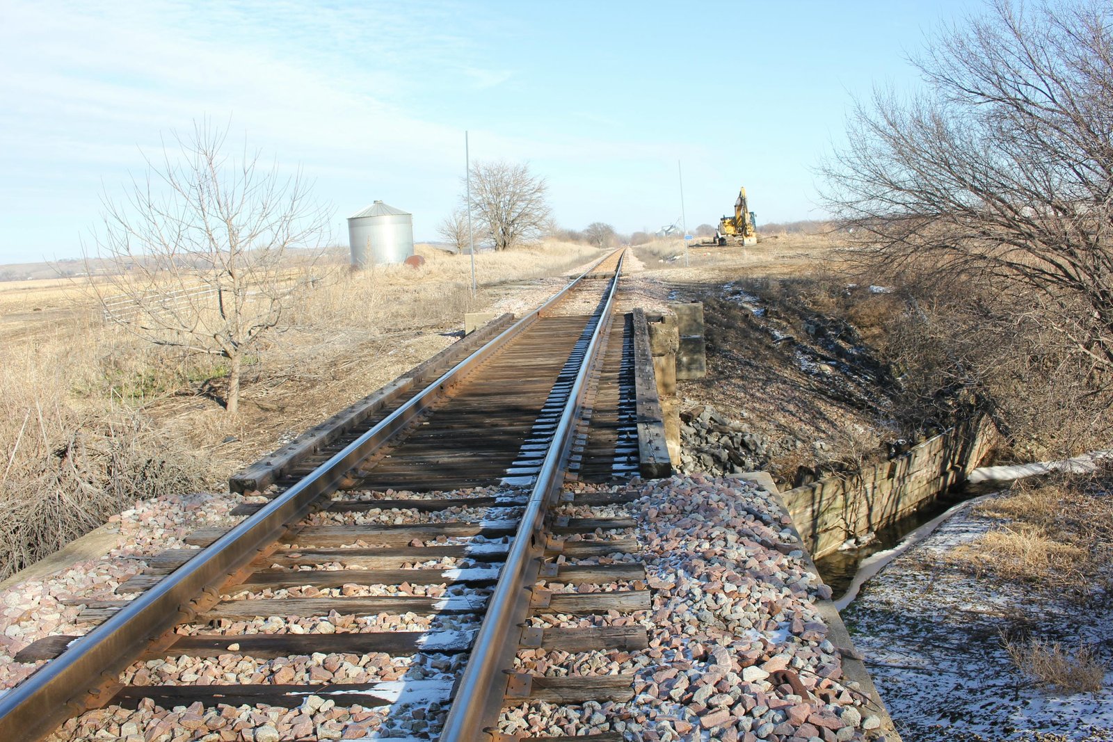 Looking east